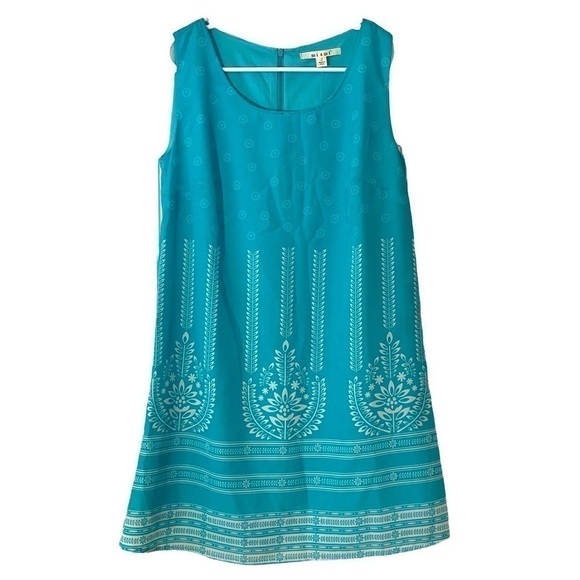 Mini Dress Small FRANCESCA'S Mi Ami Teal Sleeveless Coquette Feminine‎ NWT - Picture 1 of 16